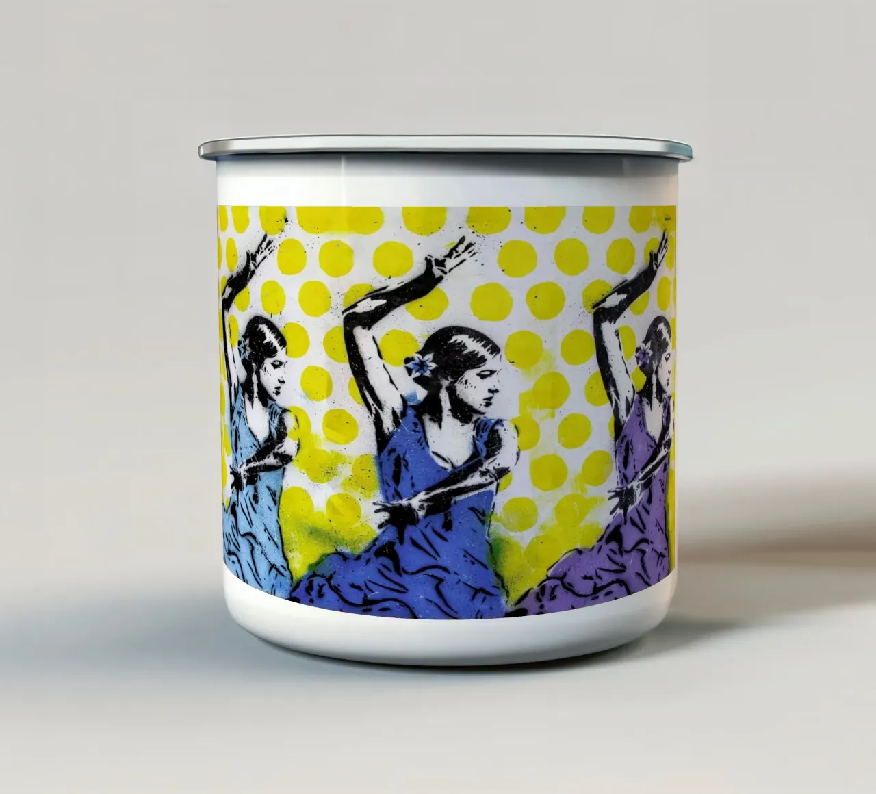 Las Tres tazza in smalto da Tameo