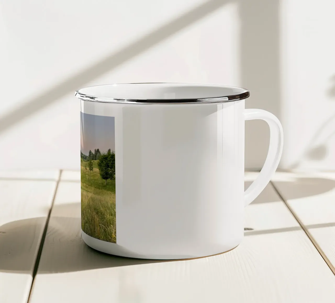landscape natural scenery tazza in smalto da Horsire