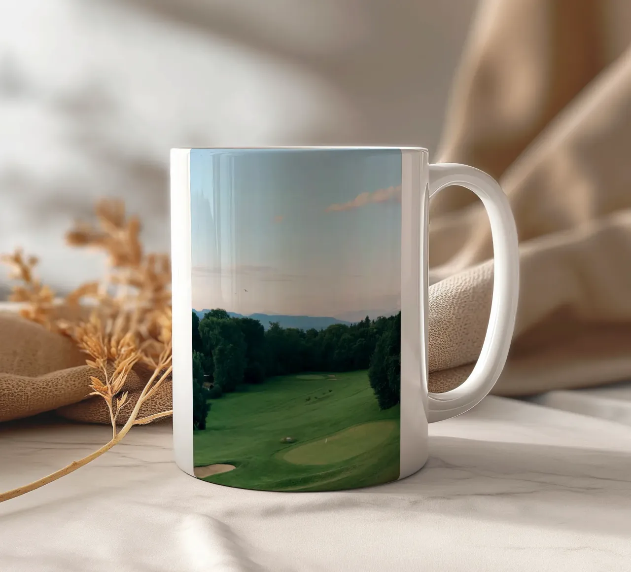 course layout golf landscape tazza in ceramica da Horsire