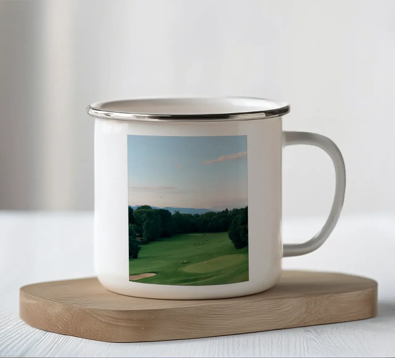 course layout golf landscape tazza in smalto da Horsire
