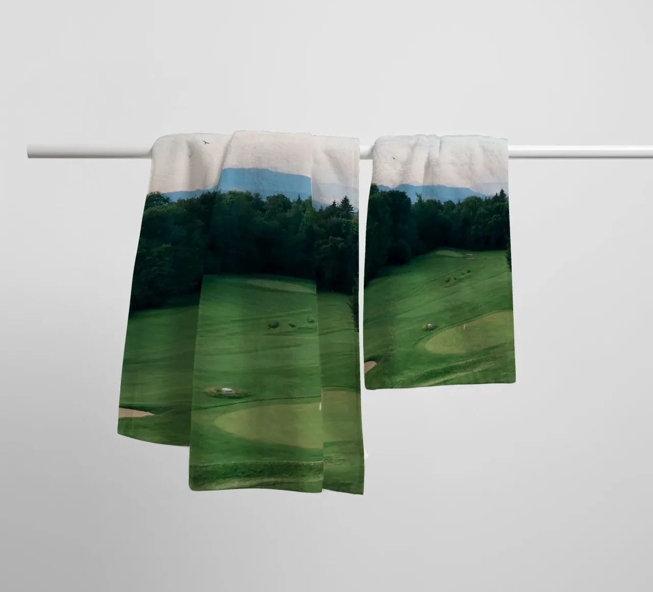 course layout golf landscape asciugamano da bagno da Horsire