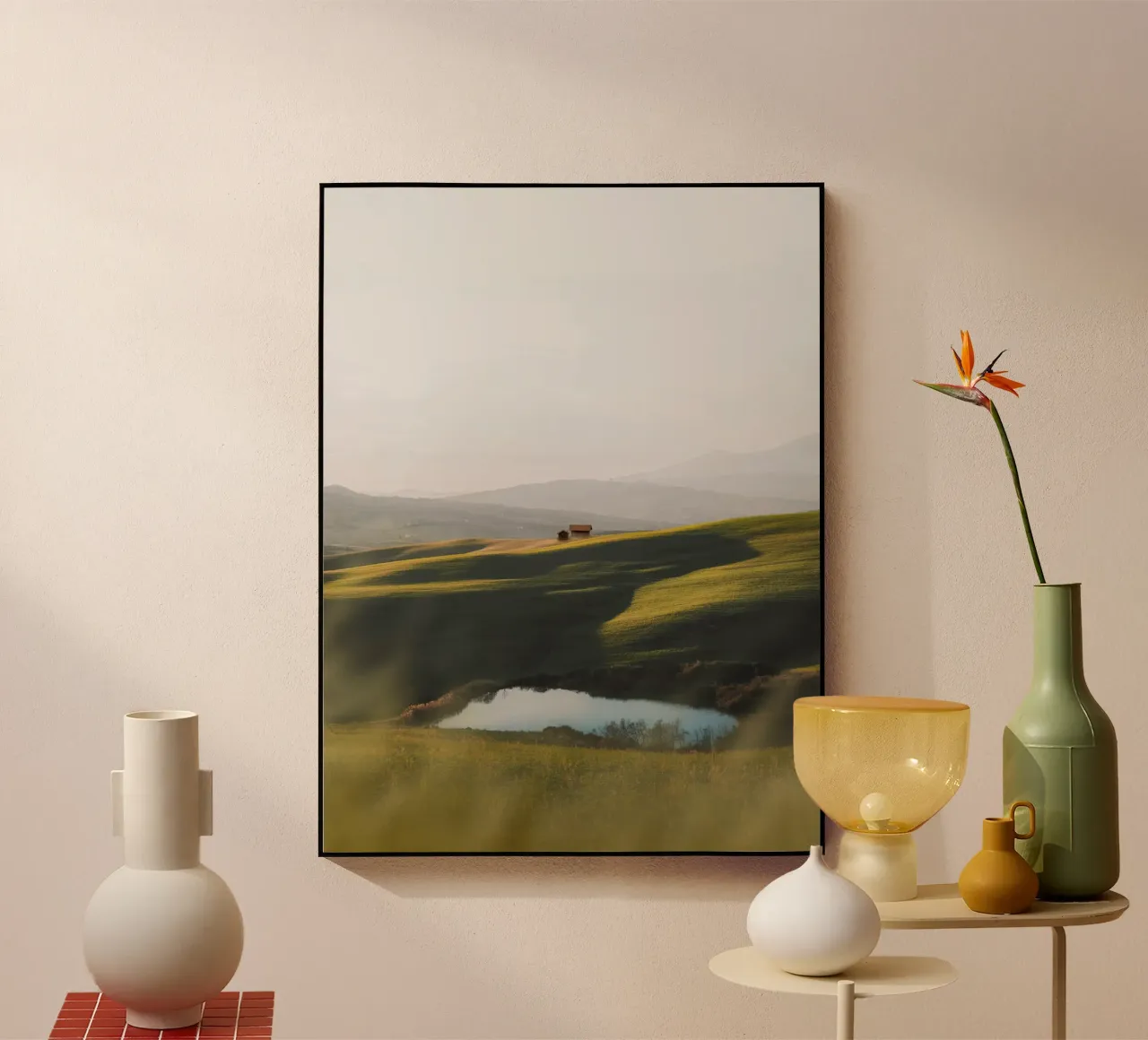 peaceful rural acrylic glass by animal story home