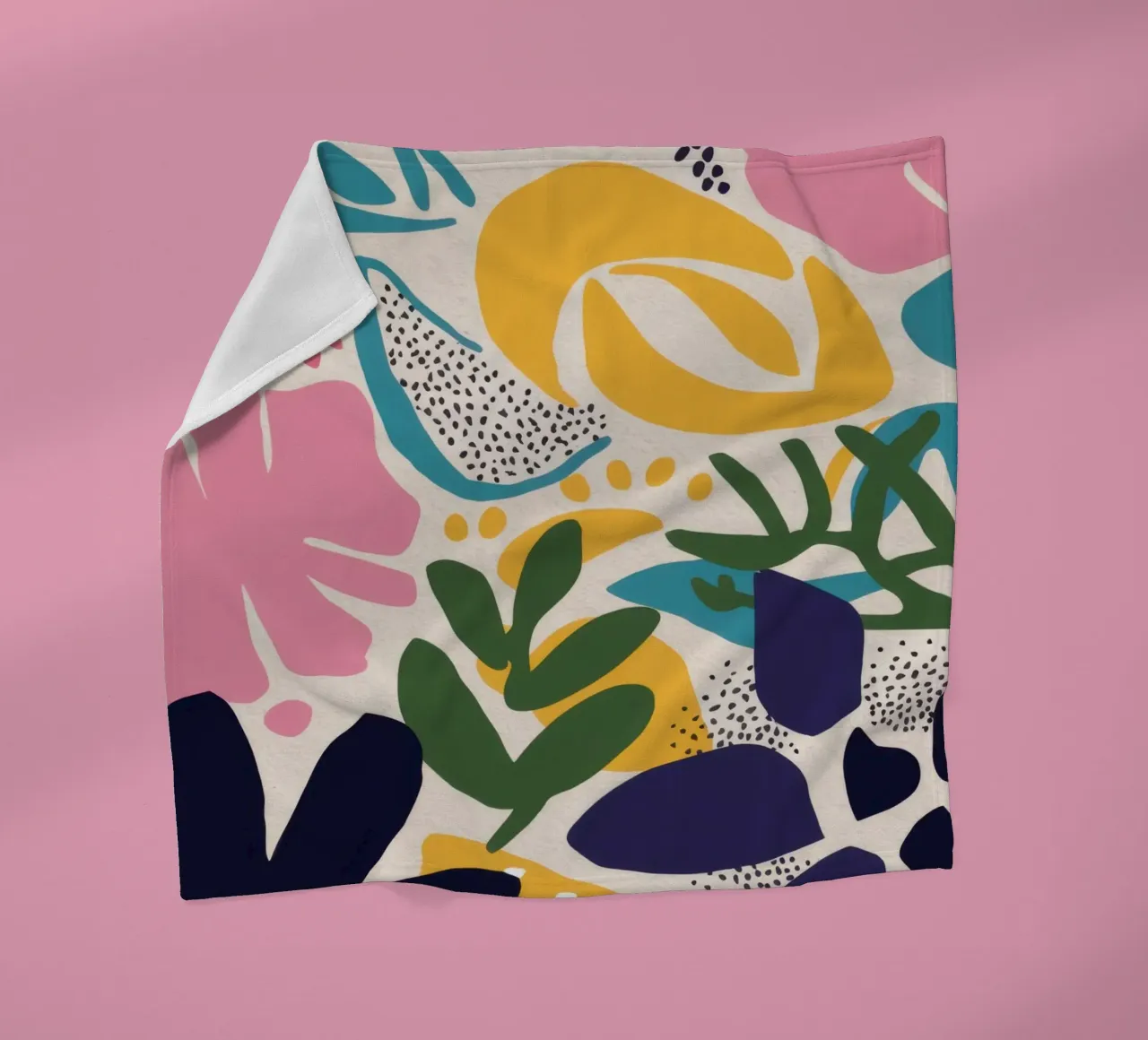 Caos floreale giocoso coperta in pile da Solar Paint
