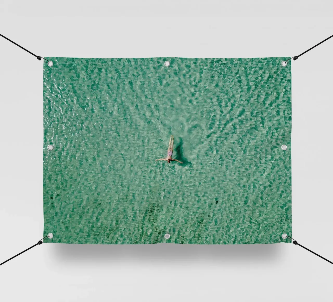turquoise sunbathing telo in pvc da animal story home