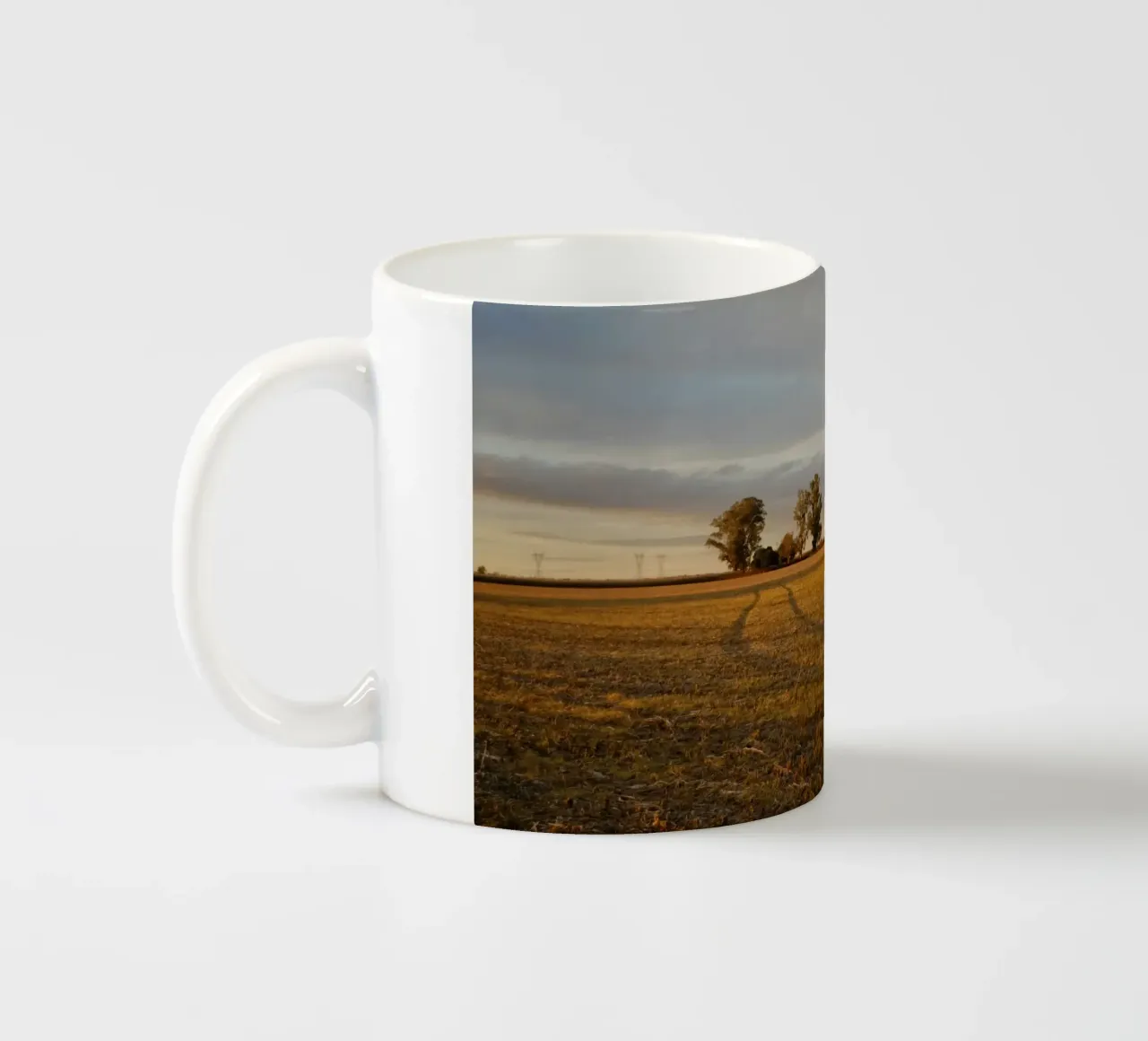 earth tones silhouette ceramic mug by Horsire