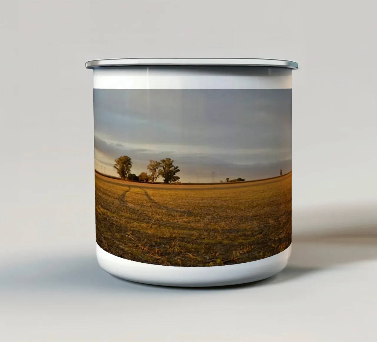 earth tones silhouette tazza in smalto da Horsire