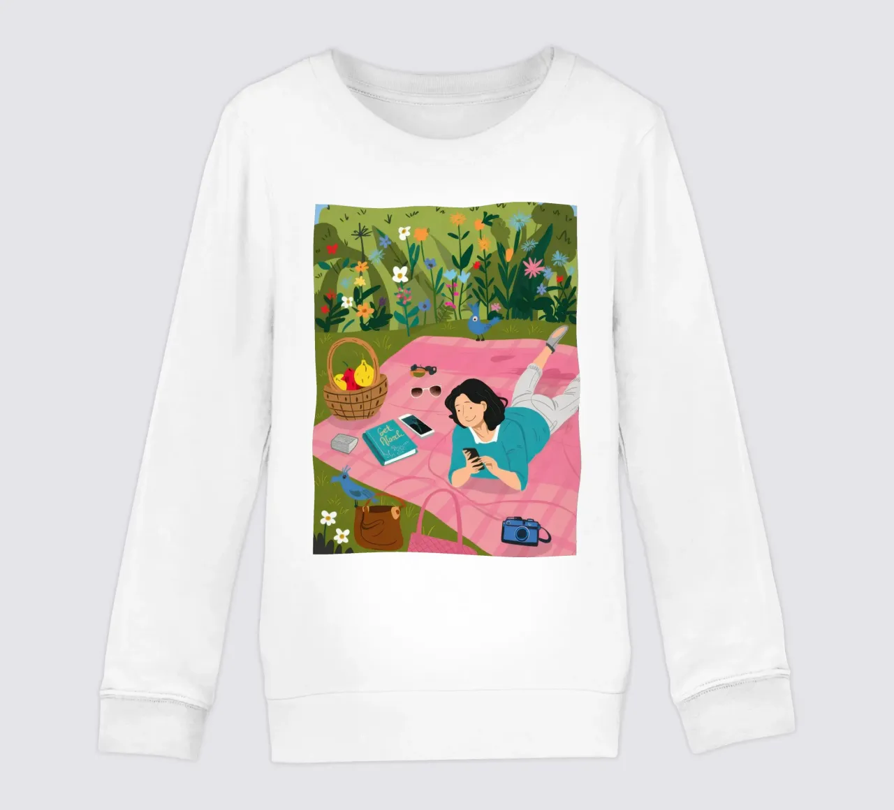 Picnic in un giardino sereno felpa bambino da Bring Haven