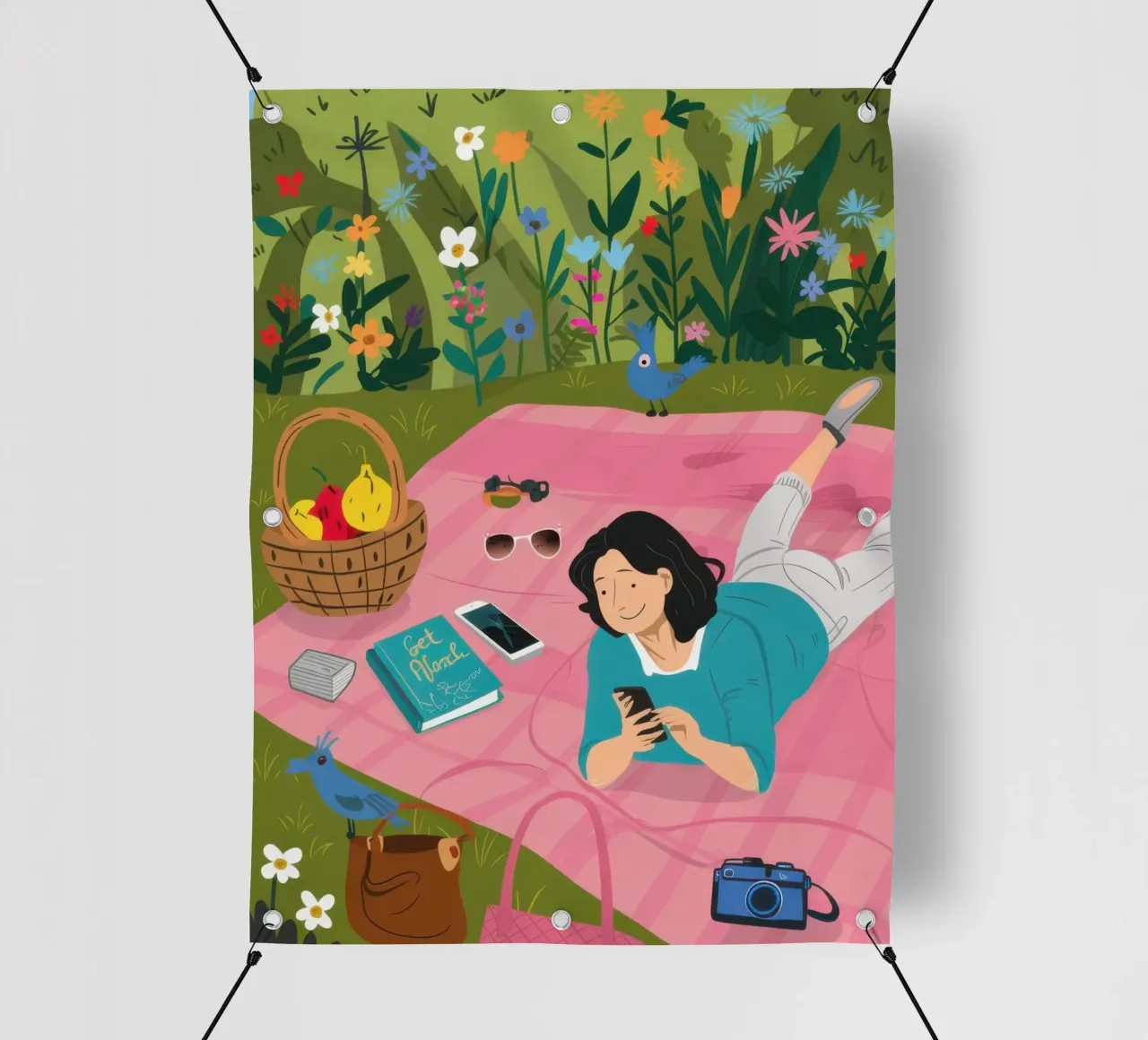 Picnic in un giardino sereno telo in pvc da Bring Haven