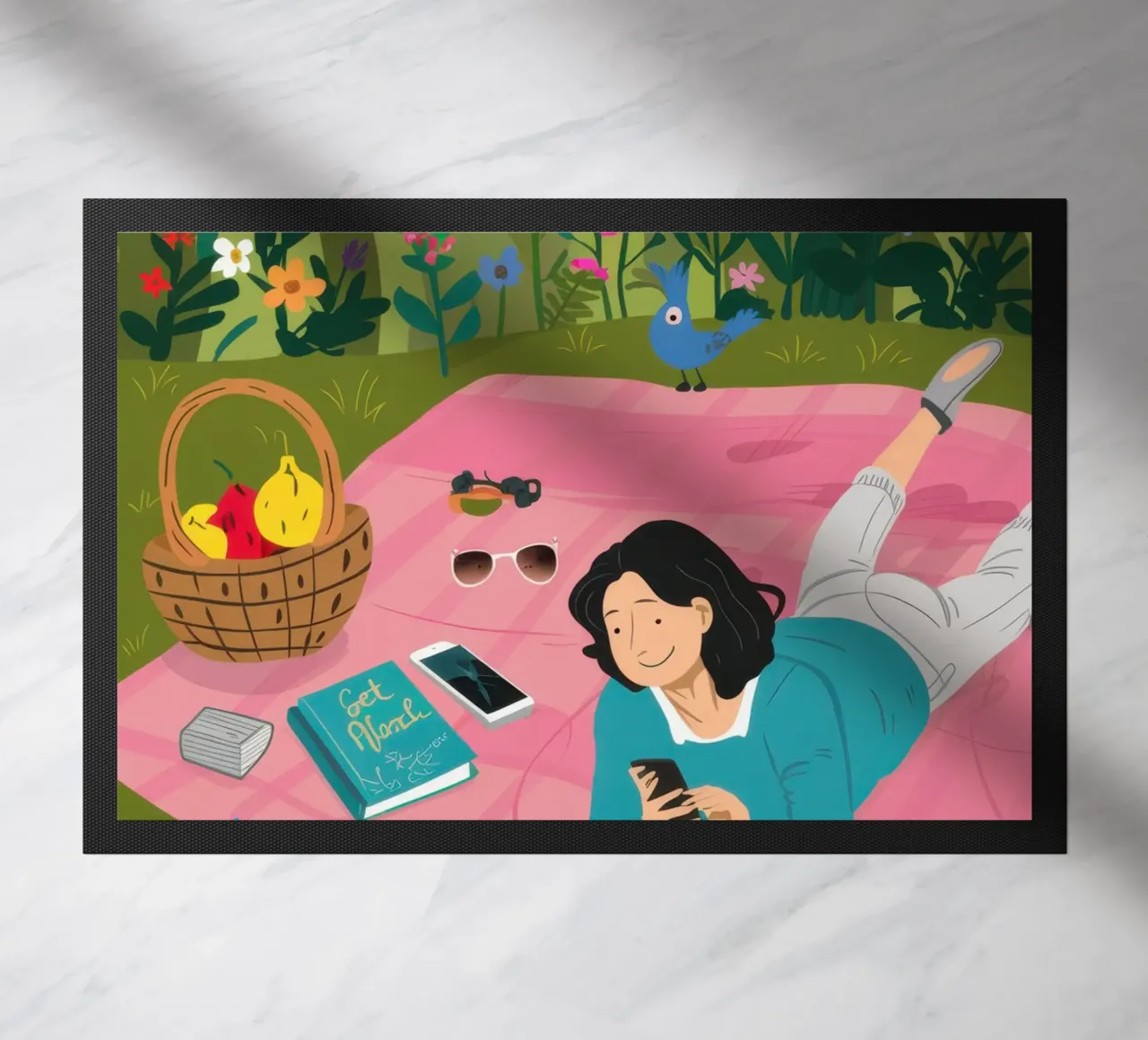 Picnic in un giardino sereno zerbino da Bring Haven