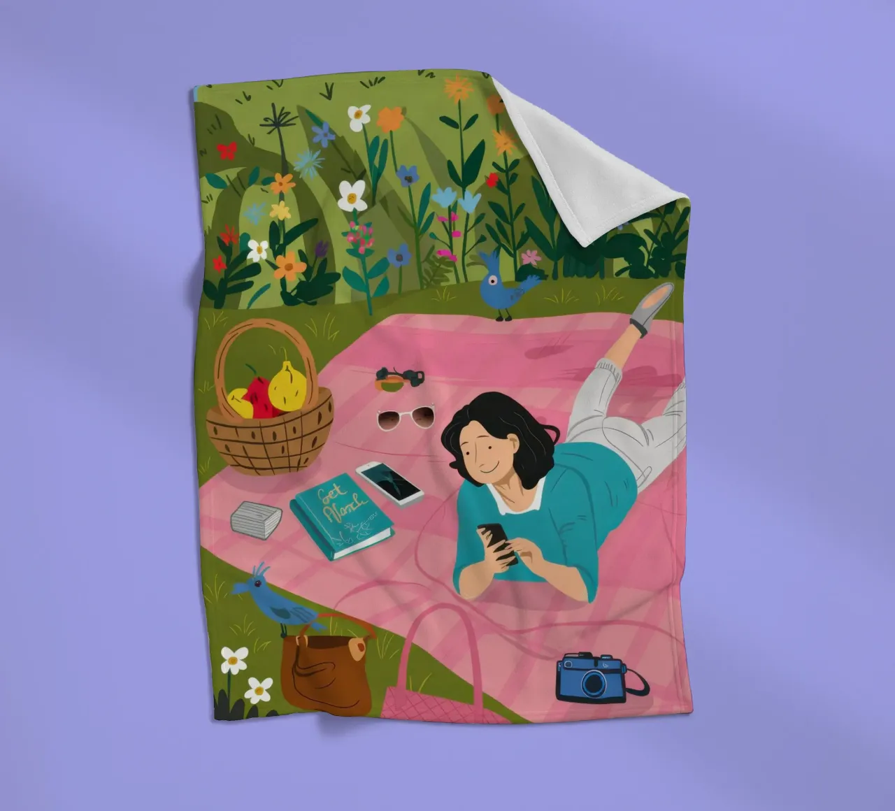 Picnic in un giardino sereno coperta in pile da Bring Haven