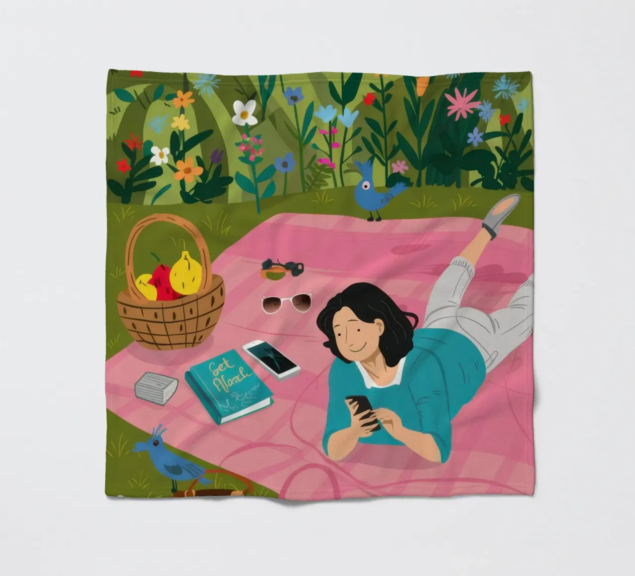 Picnic in un giardino sereno coperta in pile da Bring Haven