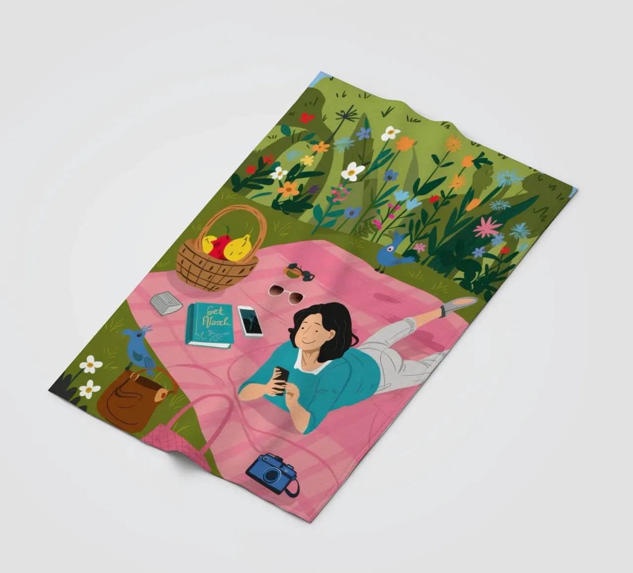 Picnic in un giardino sereno coperta in pile da Bring Haven