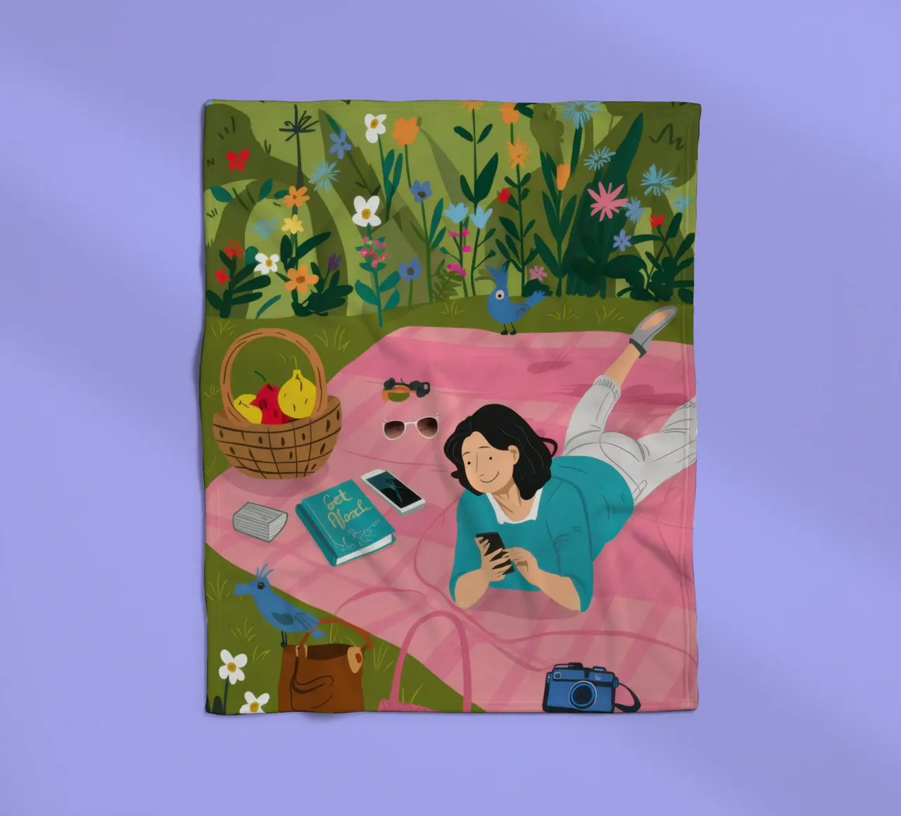Picnic in un giardino sereno coperta in pile da Bring Haven