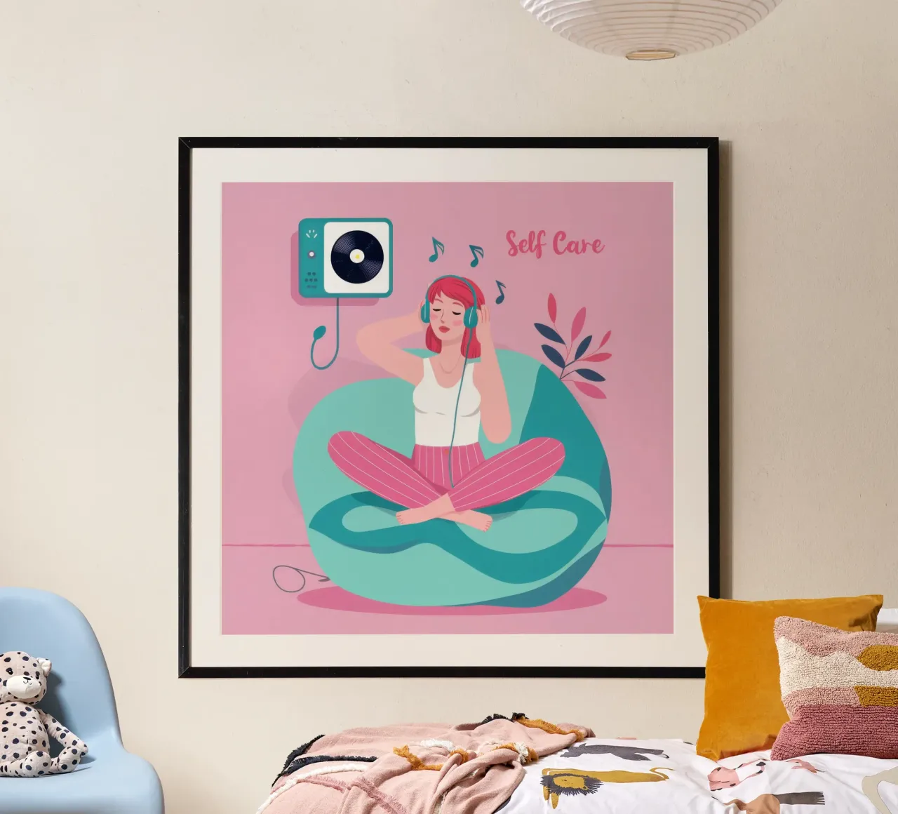 Cura di sé zen sonico poster con telaio in plastica da Bring Haven