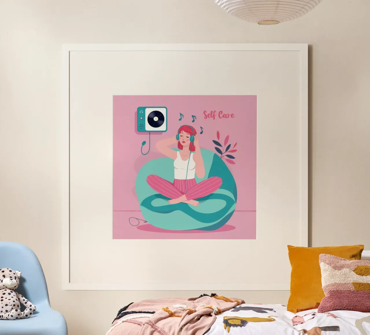 Cura di sé zen sonico poster con telaio in plastica da Bring Haven
