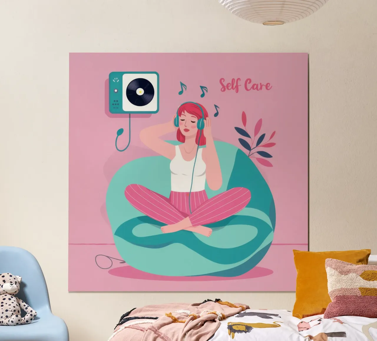 Cura di sé zen sonico poster con telaio in plastica da Bring Haven