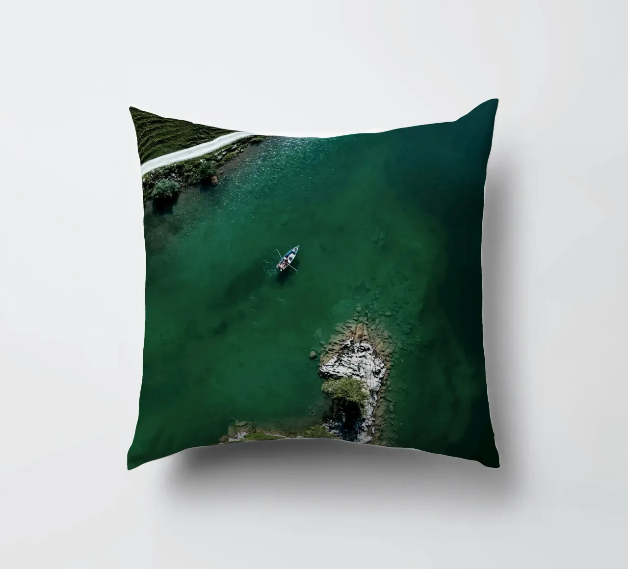 greenery boat kayaking cuscino da cofa home