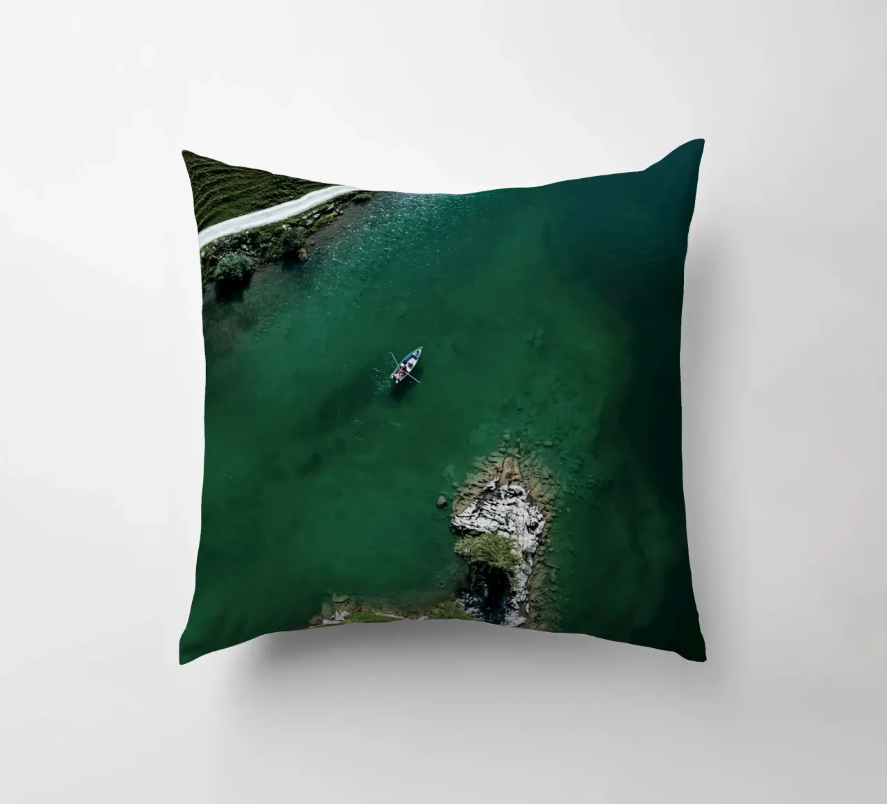 greenery boat kayaking cuscino da cofa home