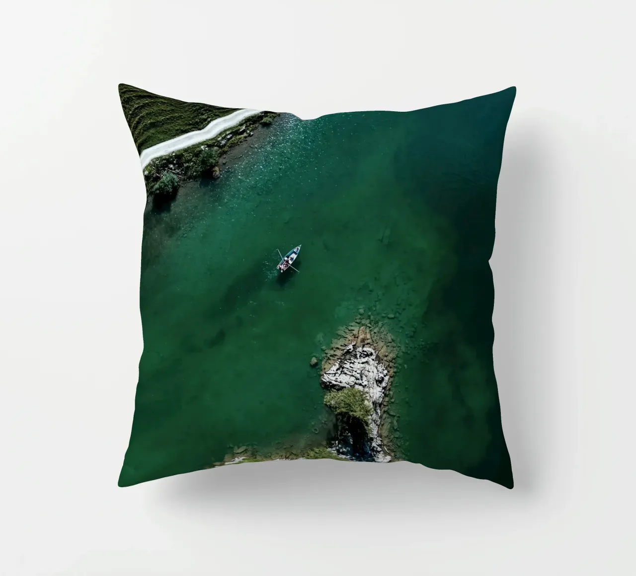 greenery boat kayaking cuscino da cofa home