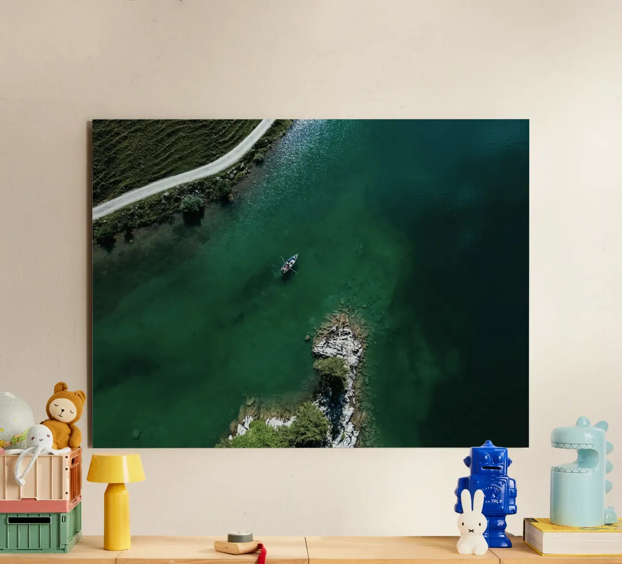 greenery boat kayaking alluminio dibond da cofa home