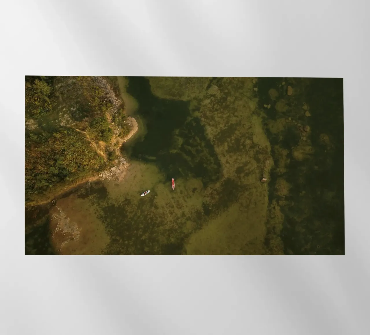 two boats dense foliage pellicola backlit da cofa home