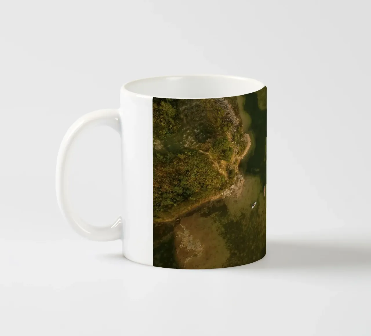 two boats dense foliage tazza in ceramica da cofa home