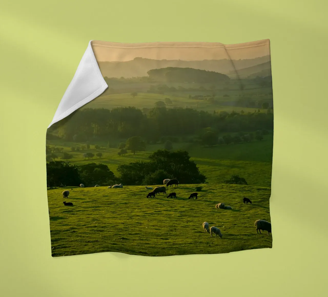 gentle slopes fleece blanket by cofa home
