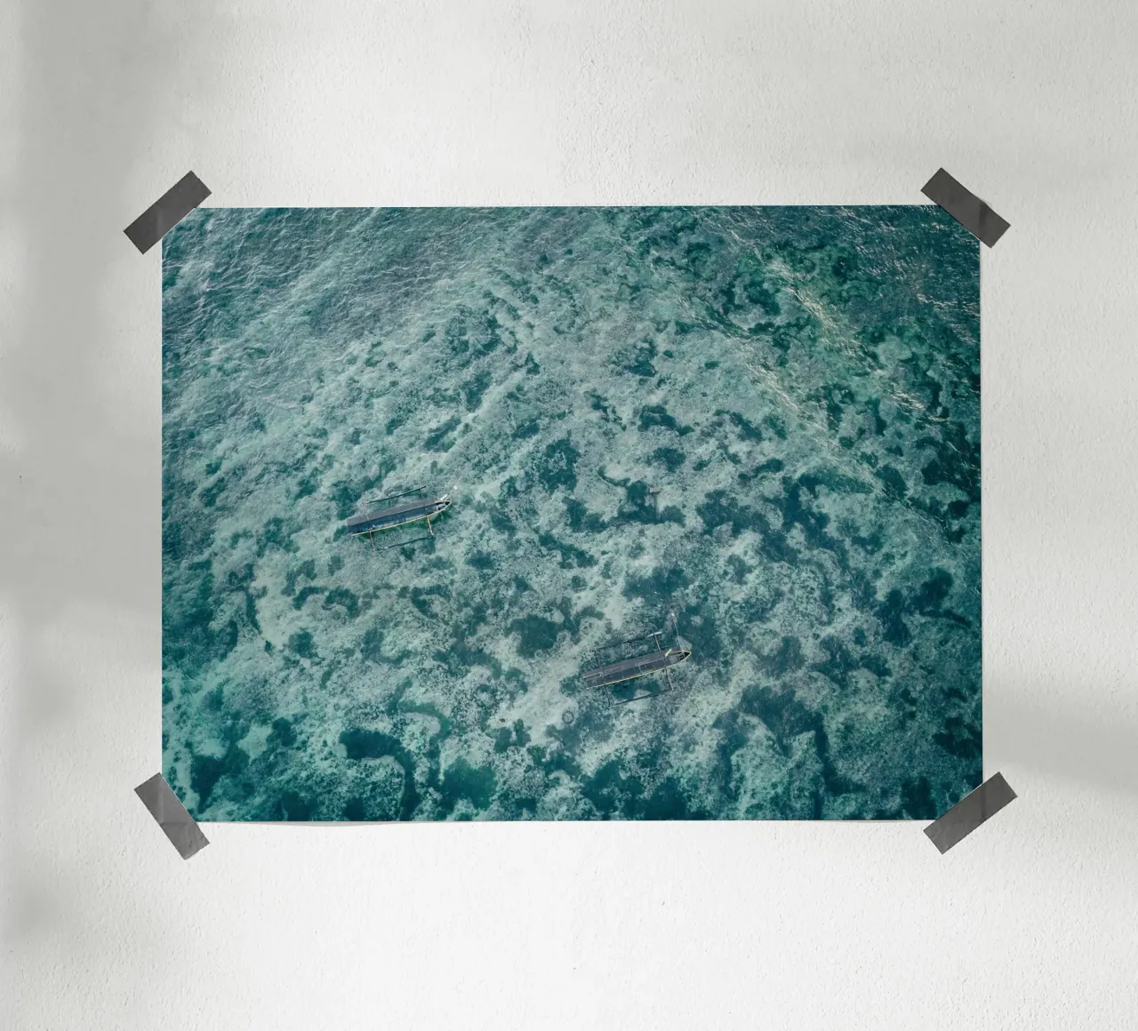 coastline marine poster with wooden frame by cofa home