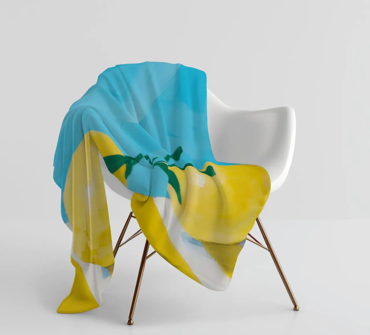 Limone chiaro pittorico coperta in pile da Frosh Pallete