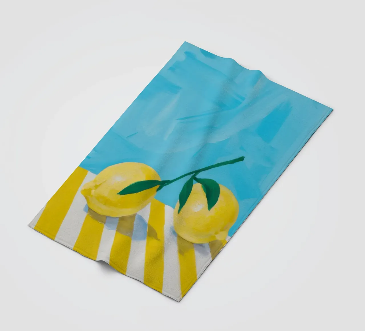Limone chiaro pittorico coperta in pile da Frosh Pallete