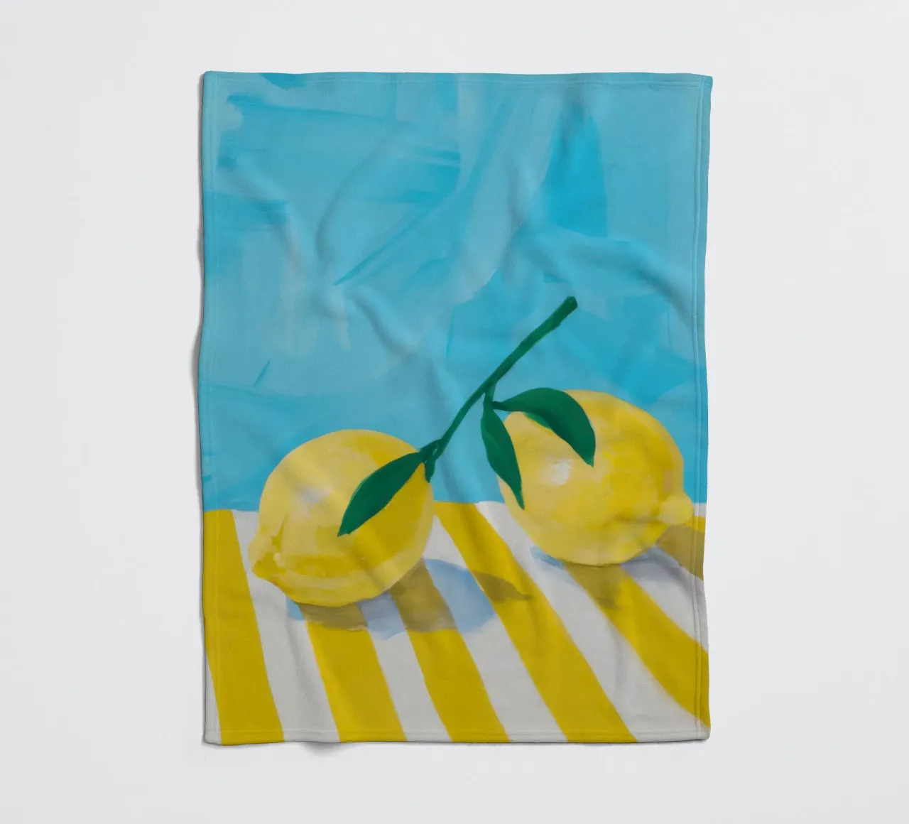 Limone chiaro pittorico coperta in pile da Frosh Pallete