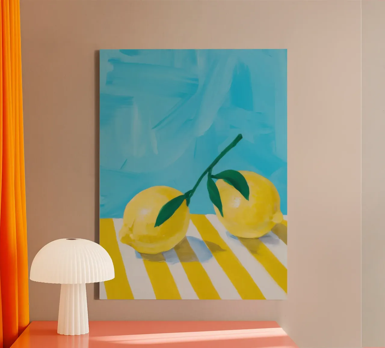 Malerisches Zitronenlicht Leinwand von Frosh Pallete