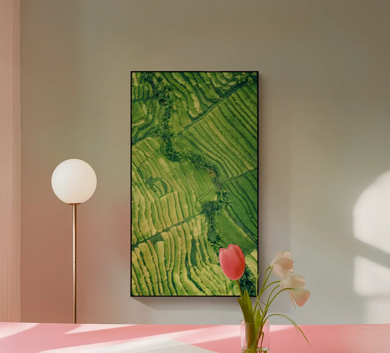 rice paddies terraces acrylic glass by cofa home