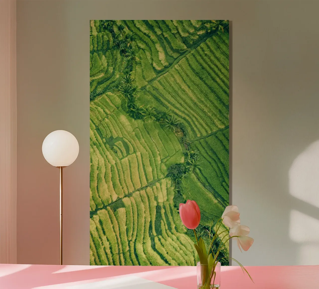rice paddies terraces acrylic glass by cofa home