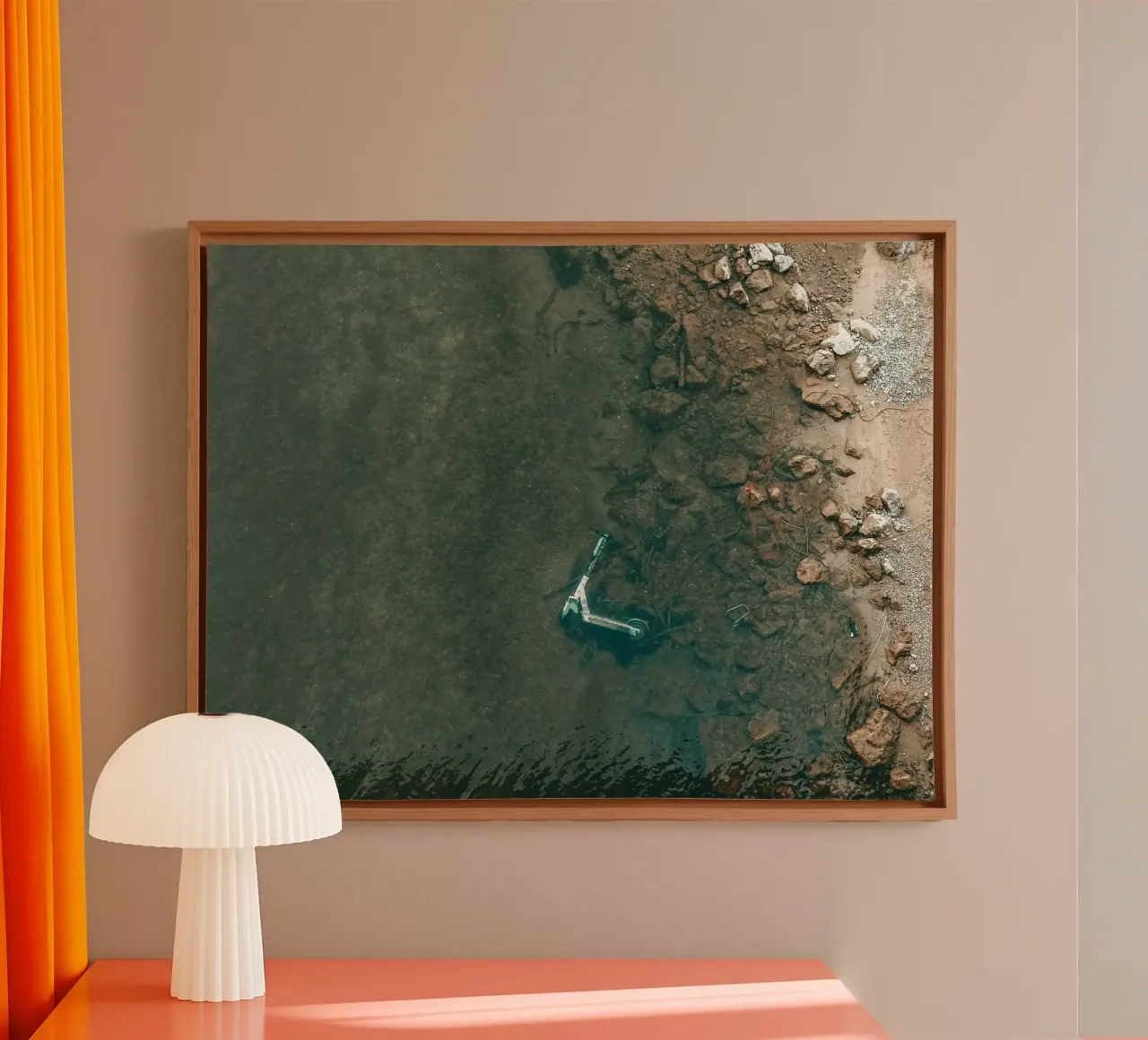 submerged rocky tela con Cornice a cassetta da cofa home