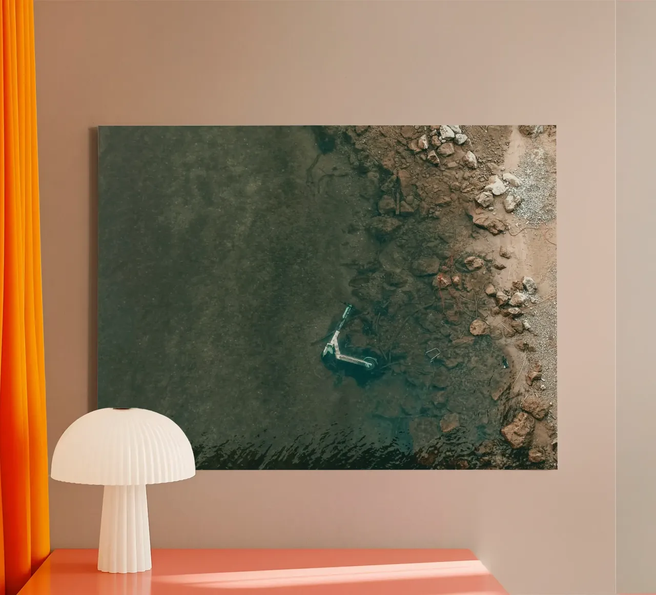 submerged rocky tela con Cornice a cassetta da cofa home