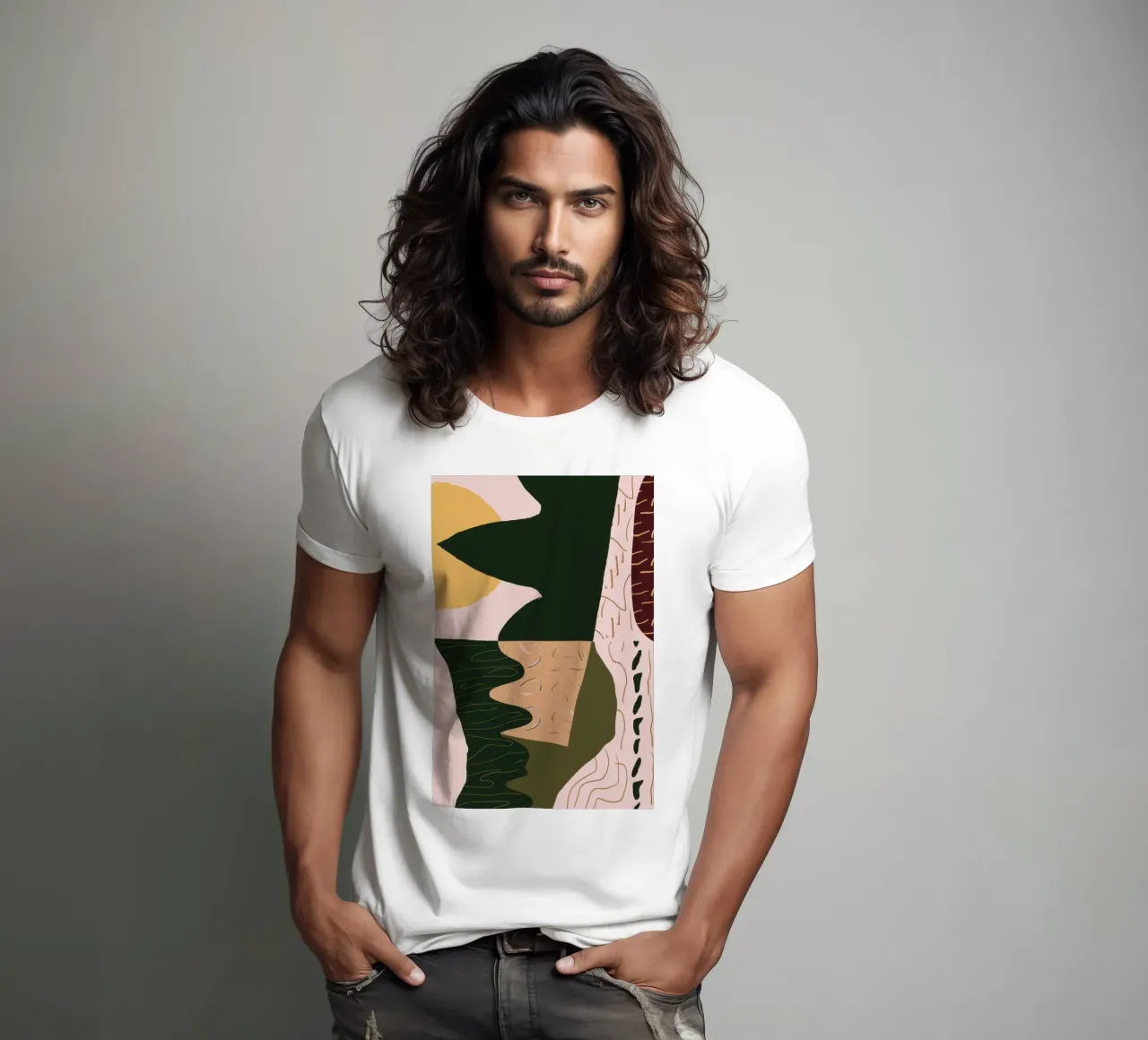 Reflejo abstracto de un río camiseta de Frosh Pallete
