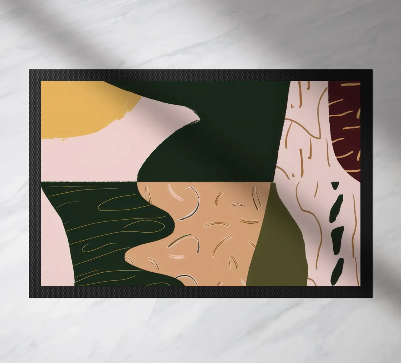 Abstract River Reflection doormat by Frosh Pallete