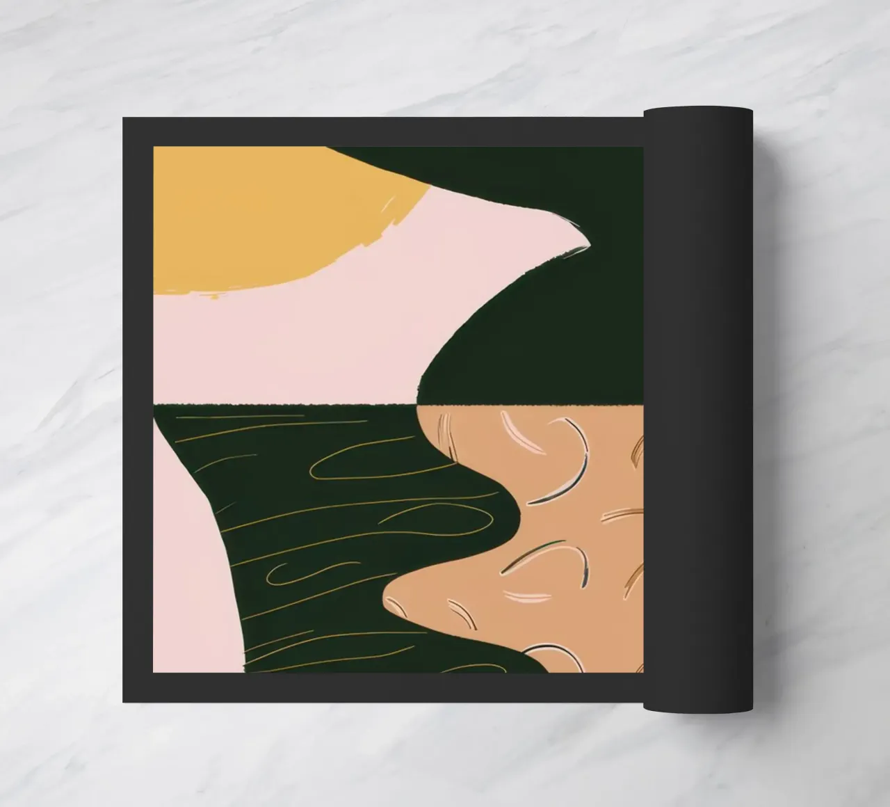 Abstract River Reflection doormat by Frosh Pallete