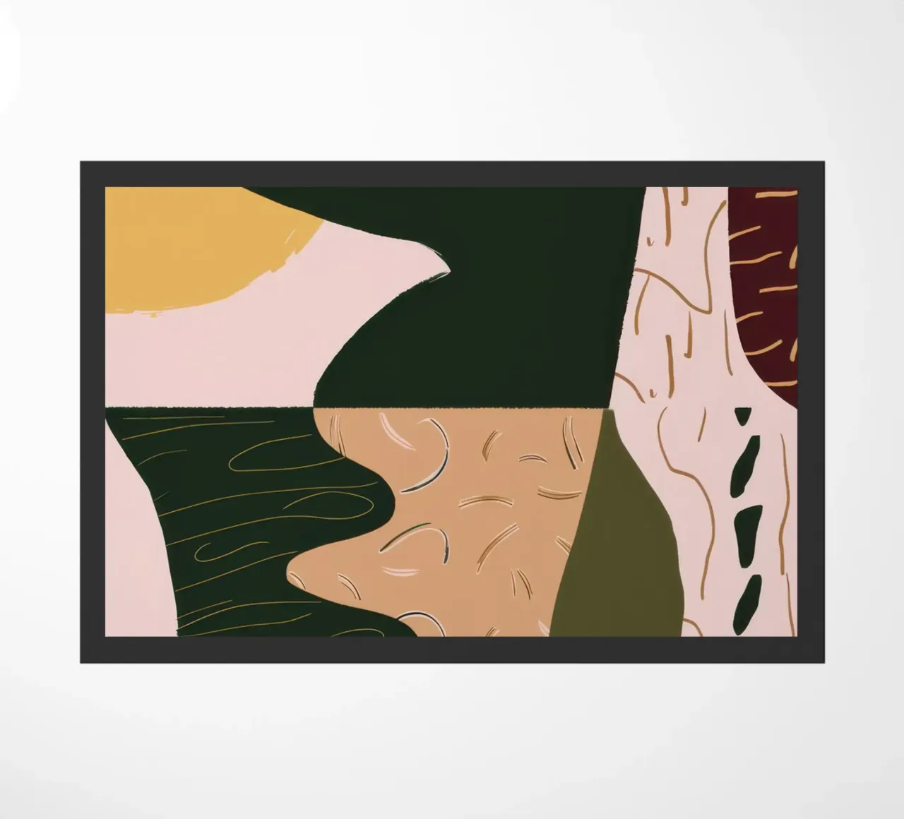 Abstract River Reflection doormat by Frosh Pallete