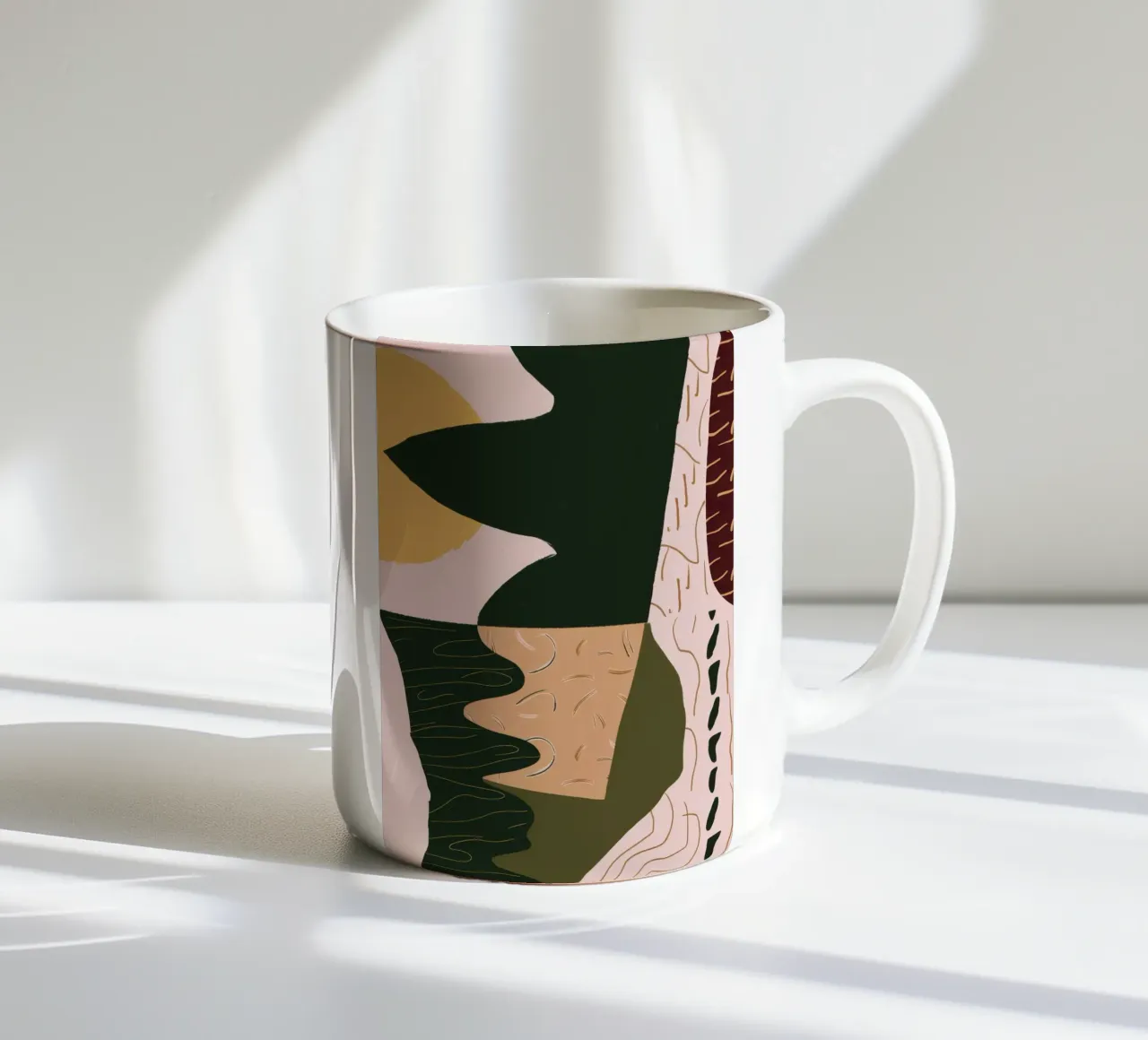 Riflesso astratto del fiume tazza in ceramica da Frosh Pallete