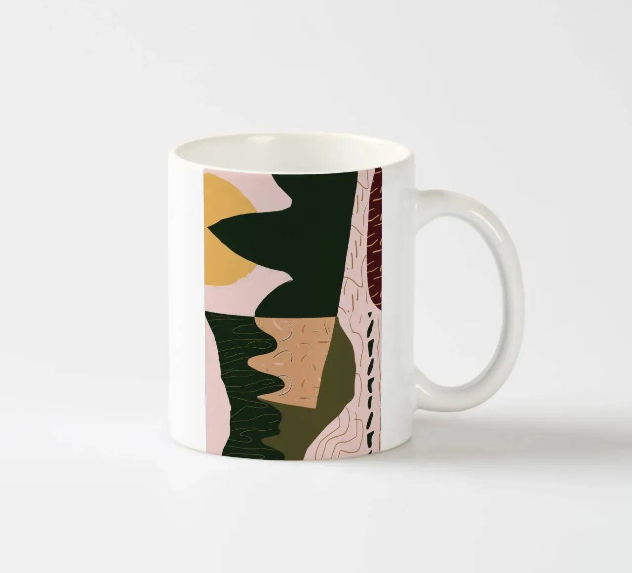 Riflesso astratto del fiume tazza in ceramica da Frosh Pallete