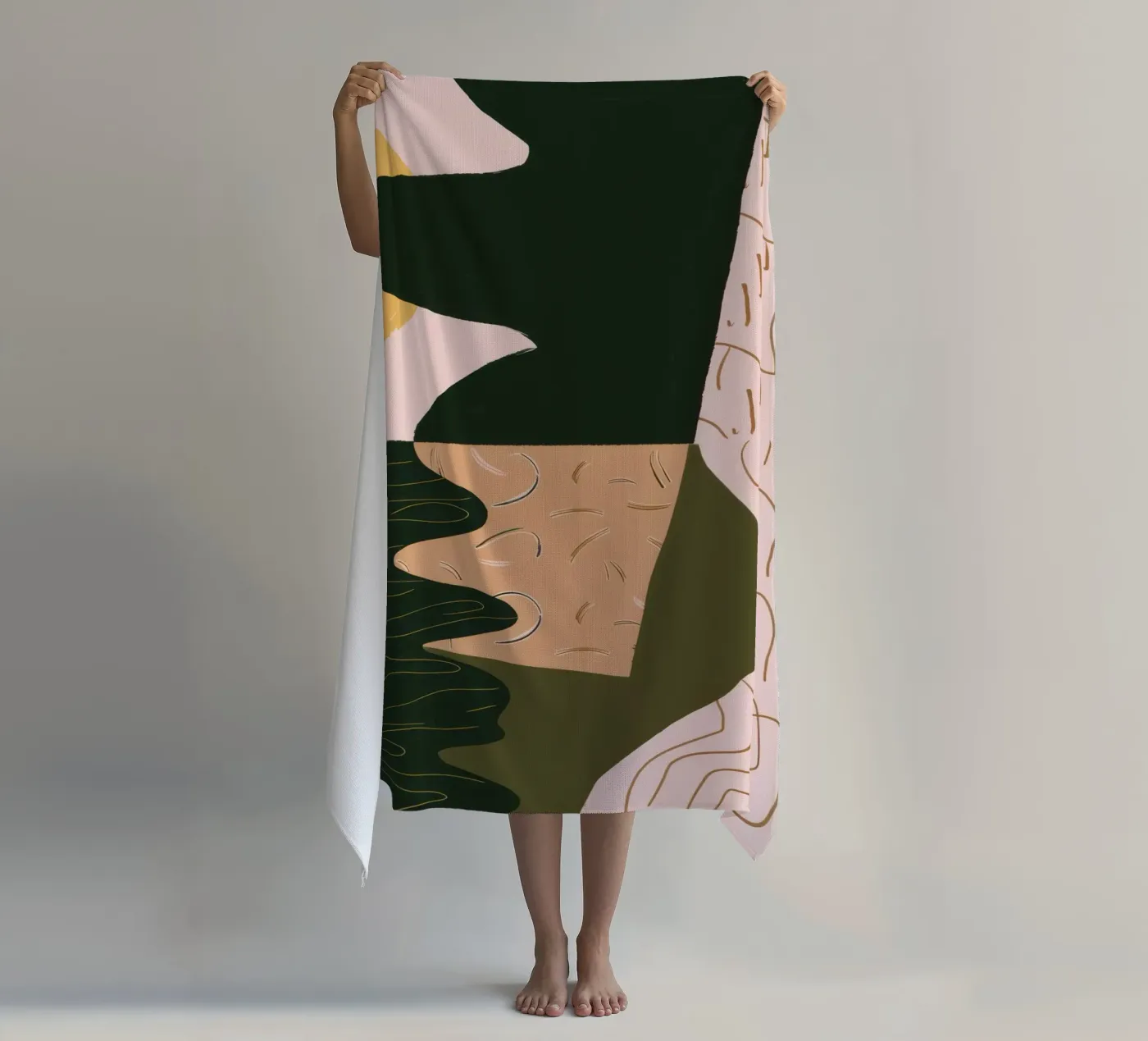 Abstracte rivierreflectie strandhanddoek van Frosh Pallete