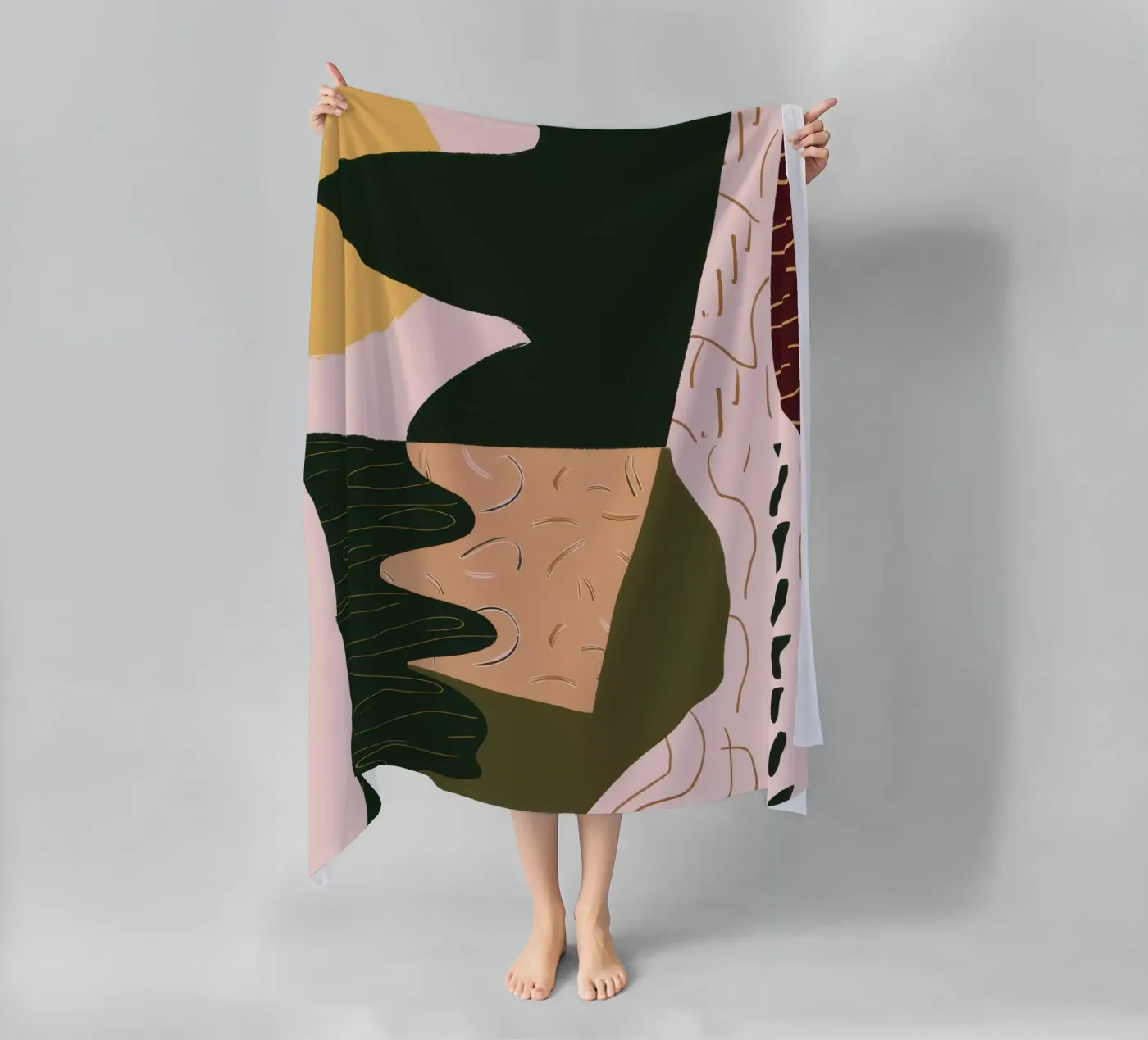 Abstracte rivierreflectie strandhanddoek van Frosh Pallete