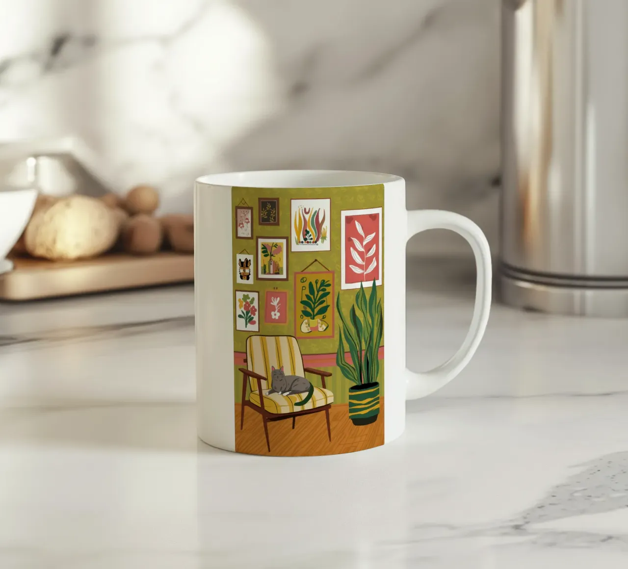 Angolo dei gatti tazza in ceramica da Bring Haven
