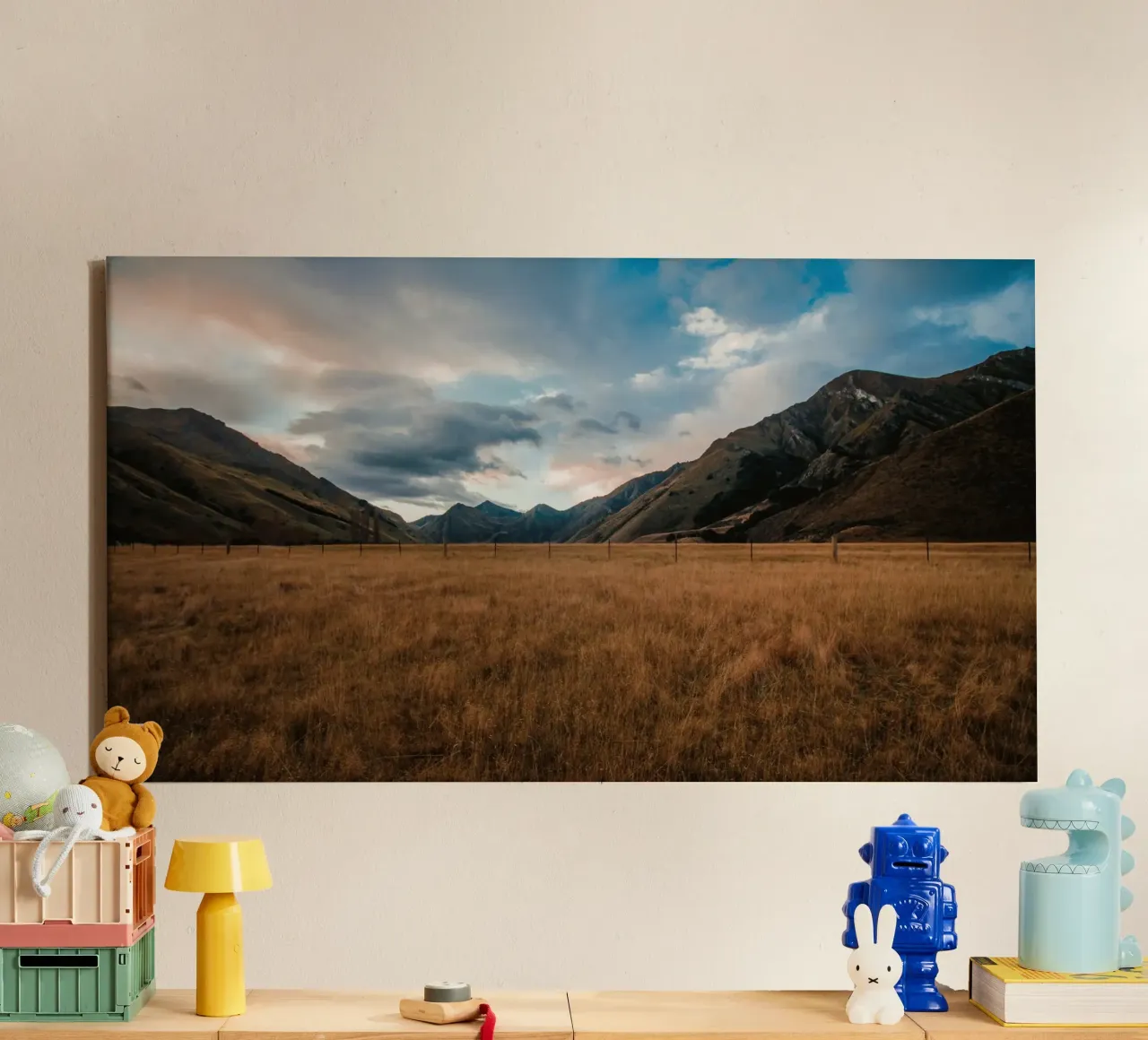 scenic view wilderness tela con Cornice a cassetta da cofa home