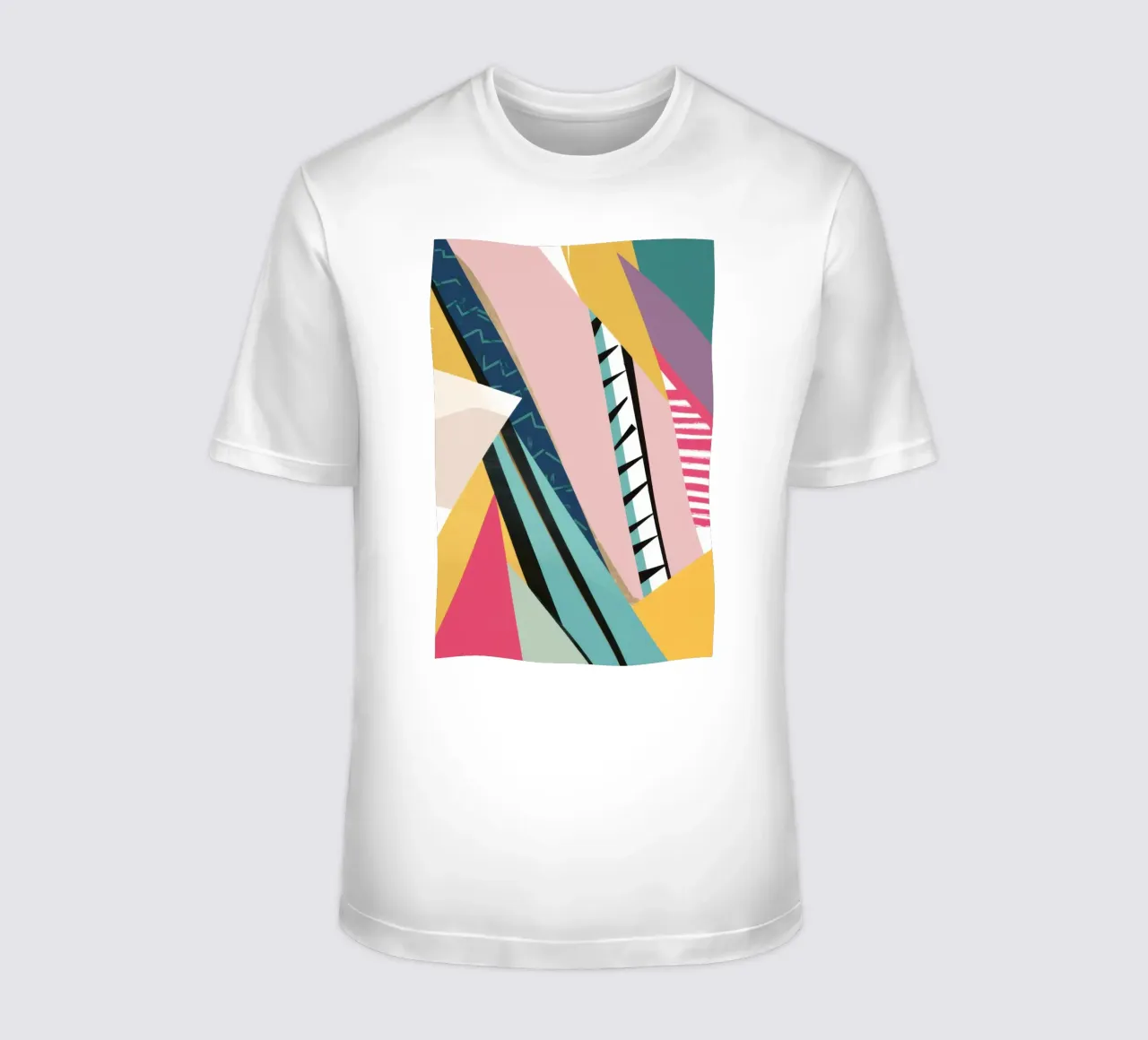 Dynamischer geometrischer Zusammenstoß T-Shirt von Solar Paint