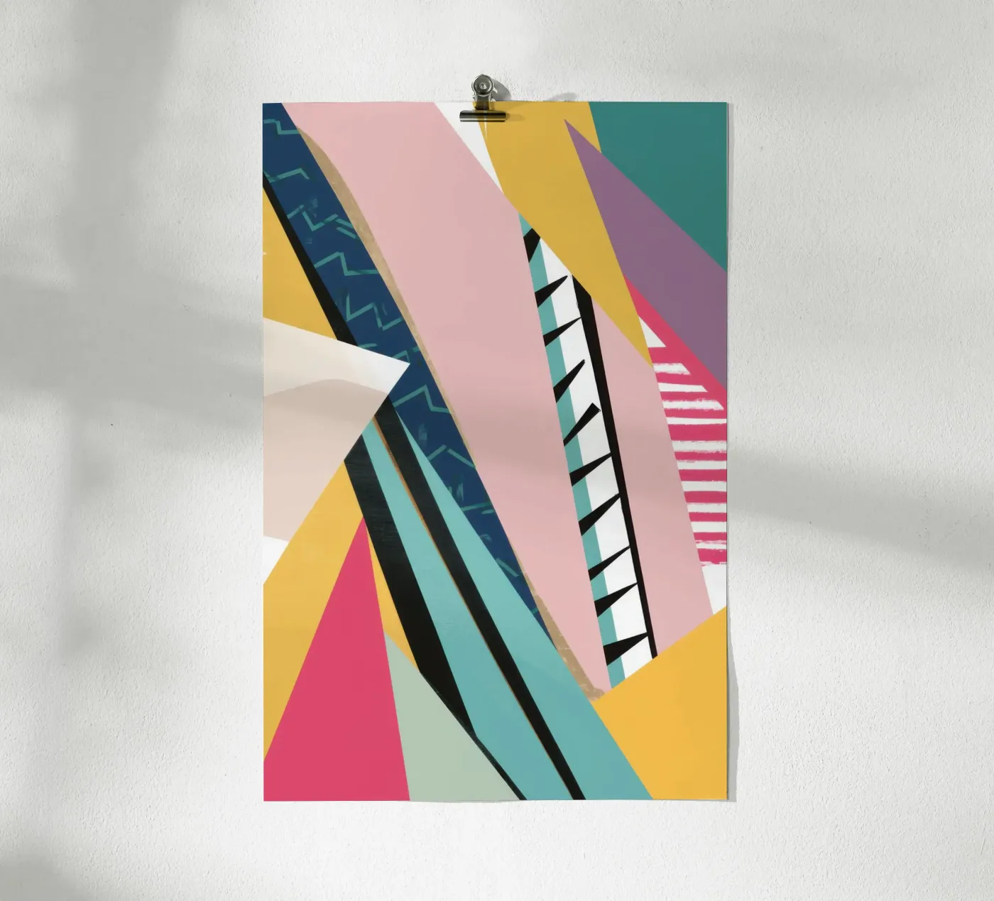 Dynamic Geometric Clash poster by Solar Paint