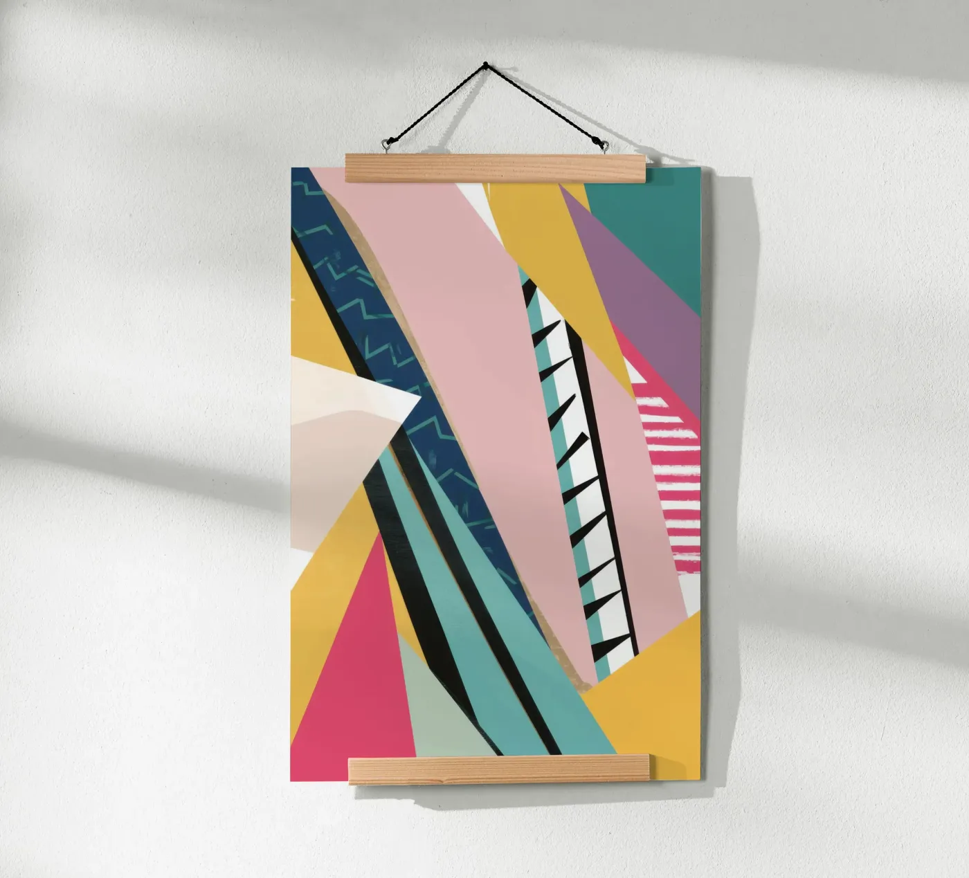 Dynamic Geometric Clash poster by Solar Paint