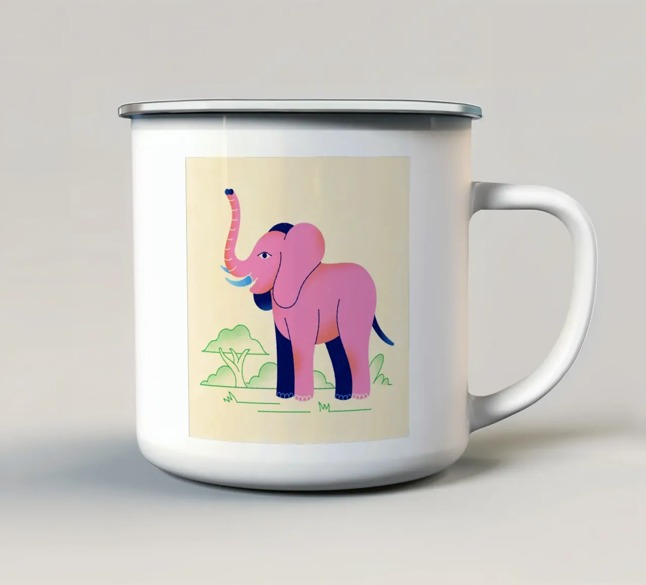 Elefante tazza in smalto da callum shop